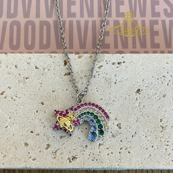 Vivienne Westwood Silver Rainbow Necklace - Picture 3 of 6